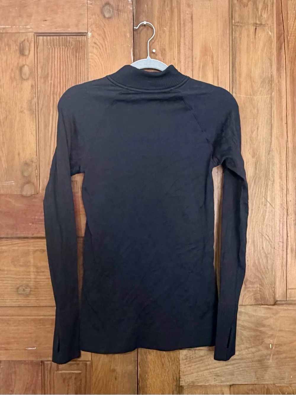 Lululemon – Rest Less 1/2 Zip Pullover – Black Seamless Running Top – Sz. 8